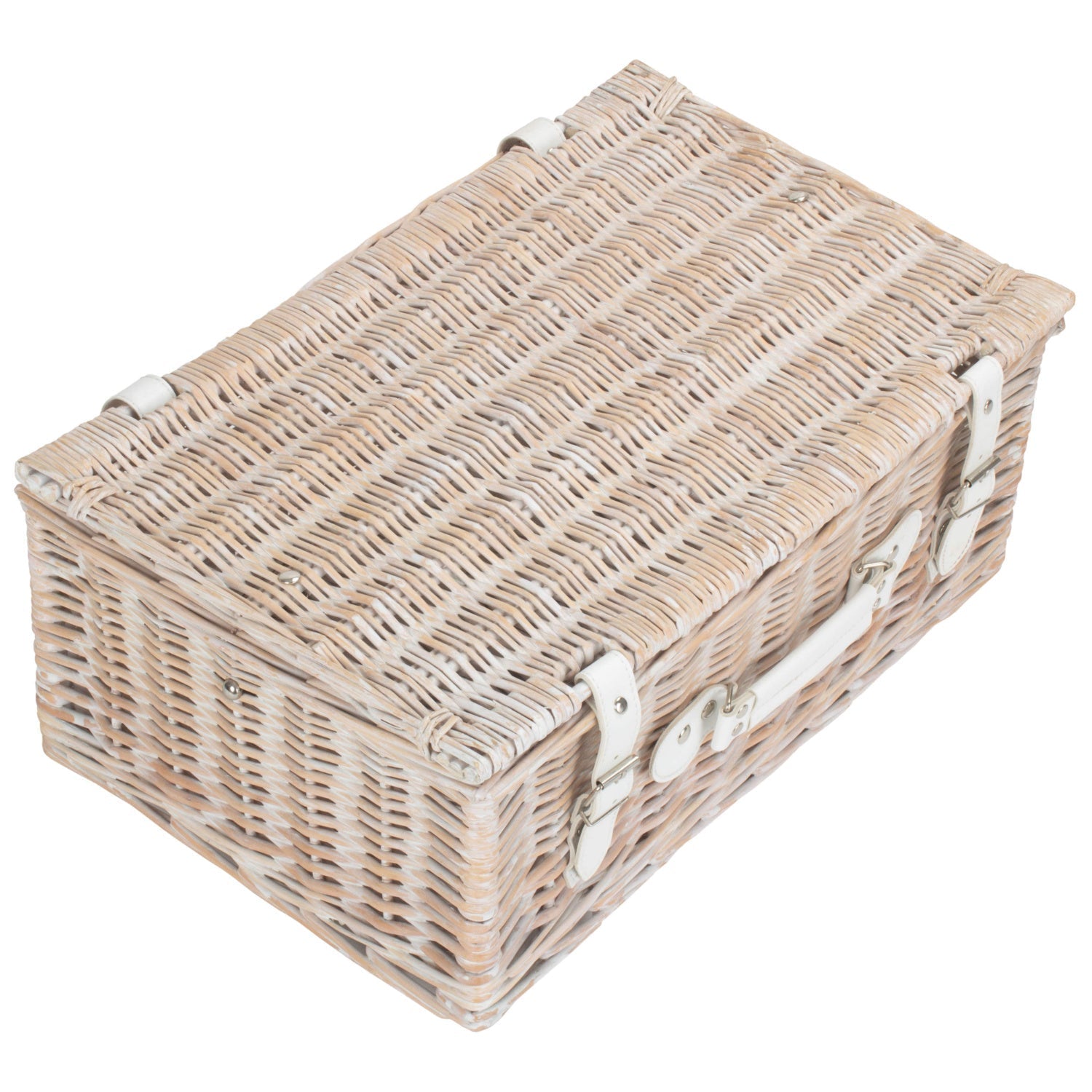 18 Inch White Wash Willow Hamper - REGN
