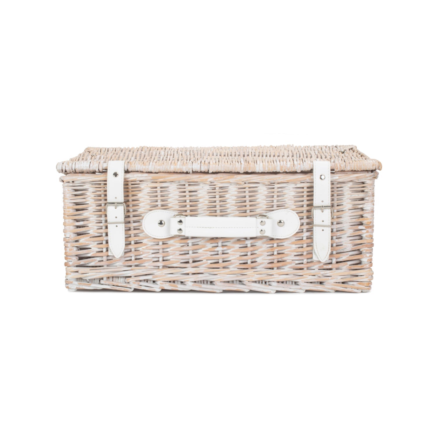 18 Inch White Wash Willow Hamper - REGN