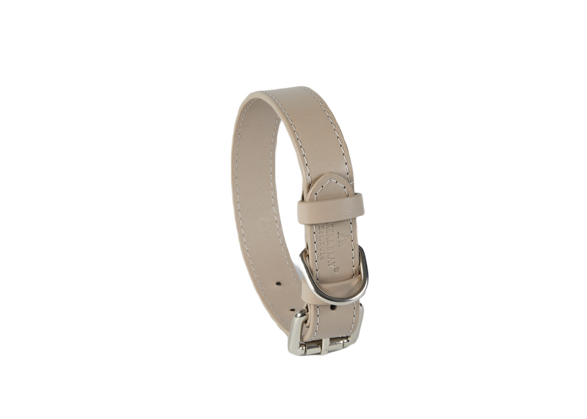 Eco Friendly Leather Dog Collar, Ash