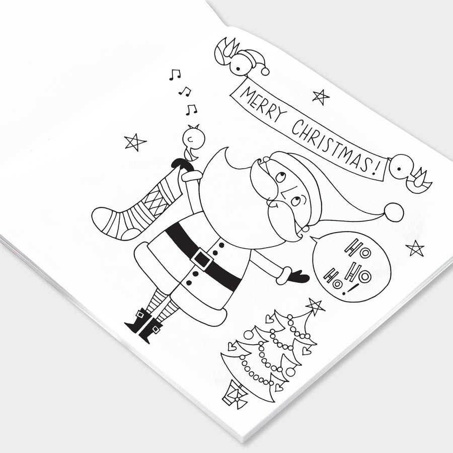 Children’s Christmas Colouring Book – Santa Scene