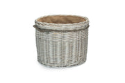 Grey Wash Willow Round Storage Basket Size 2 - Medium