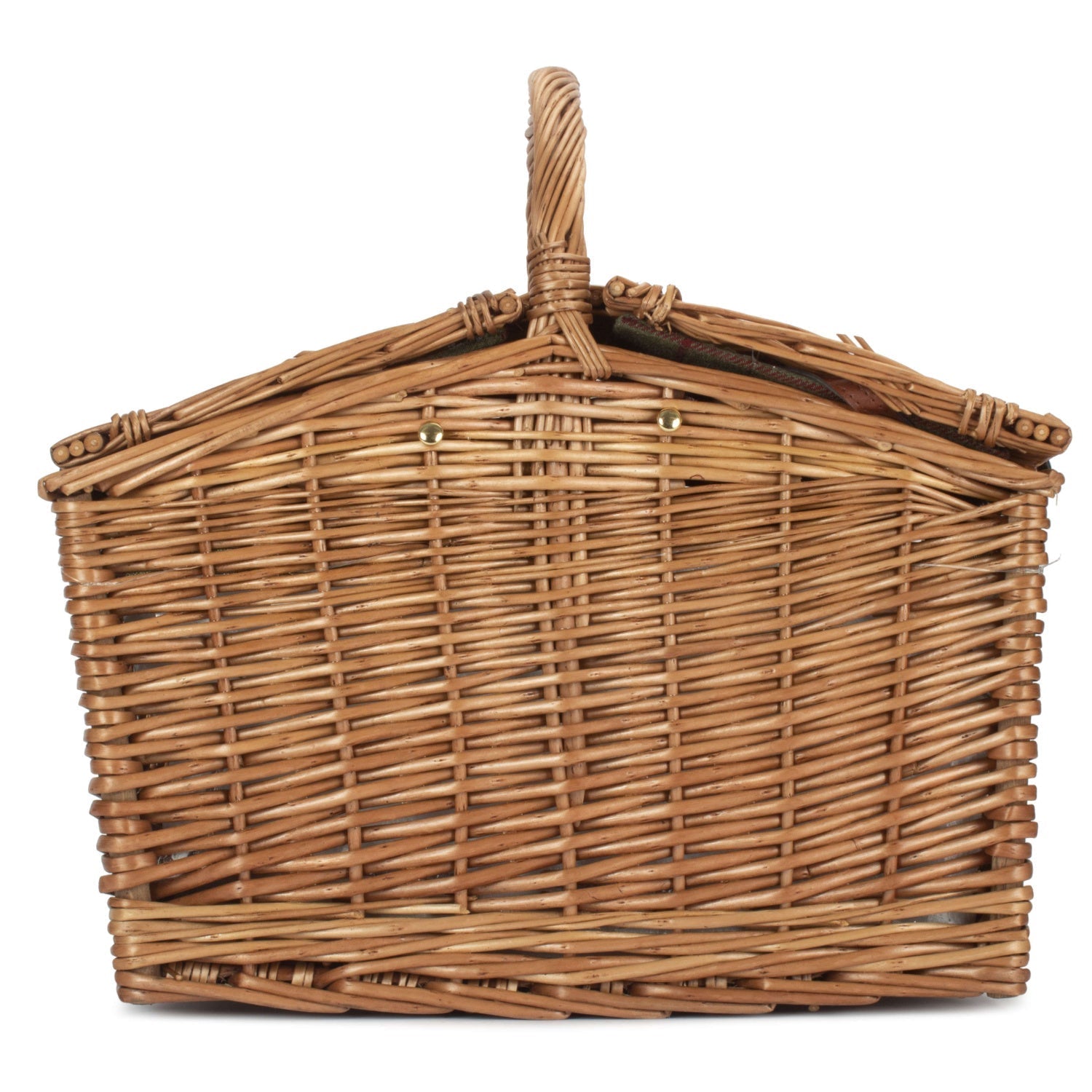 2 Person Green Tweed Double Lidded Hamper - REGN