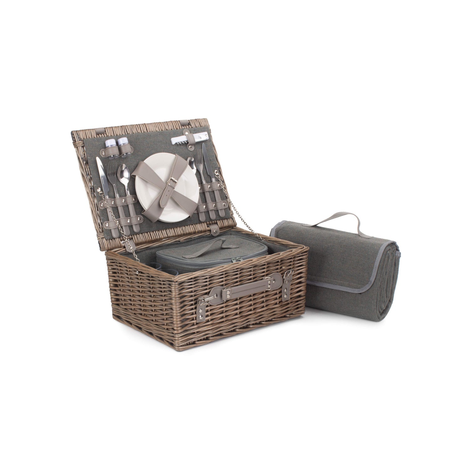 2 Person Grey Tweed Hamper - REGN