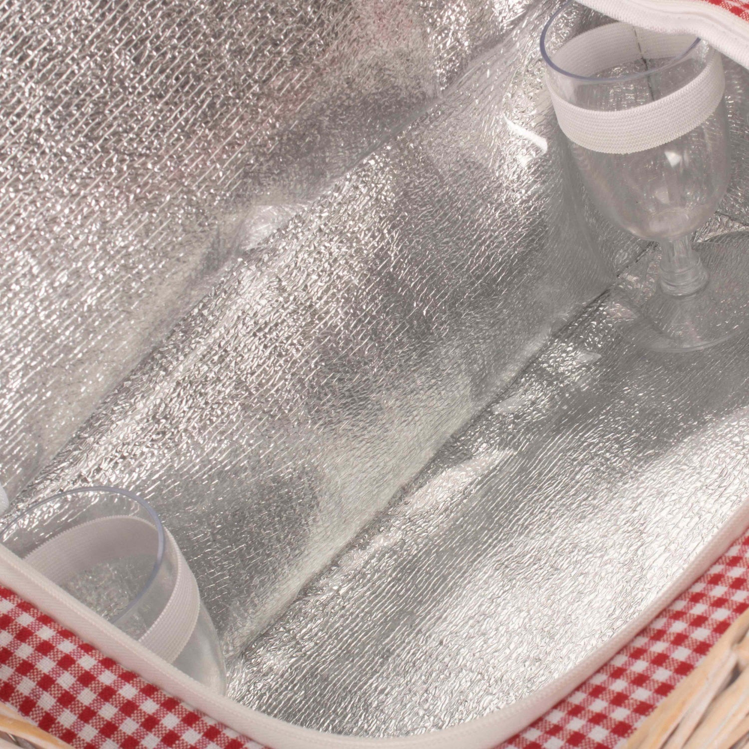 2 Person Red & White Gingham Fitted Hamper - REGN