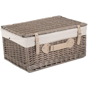 20 Inch Antique Wash Willow Hamper with White Lining - REGN