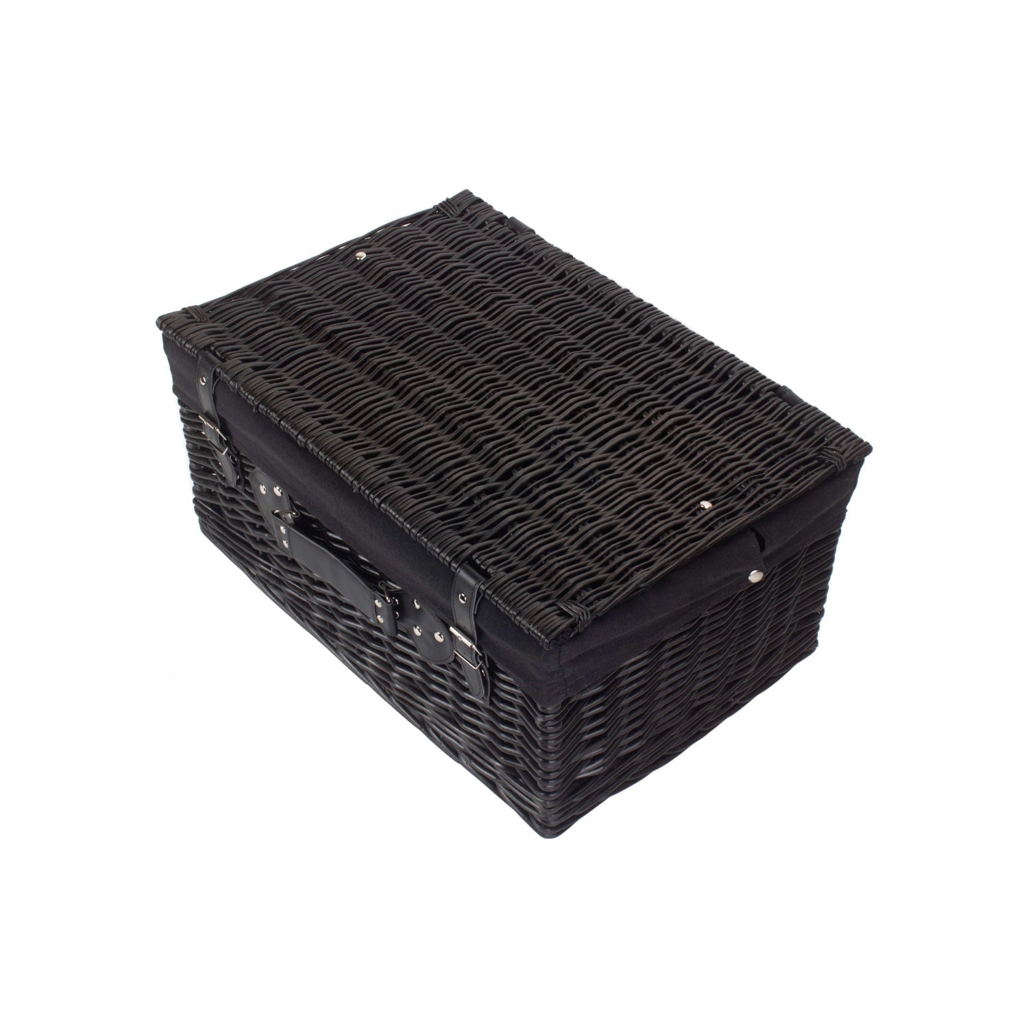 20 Inch Black Willow Hamper with Black Lining - REGN