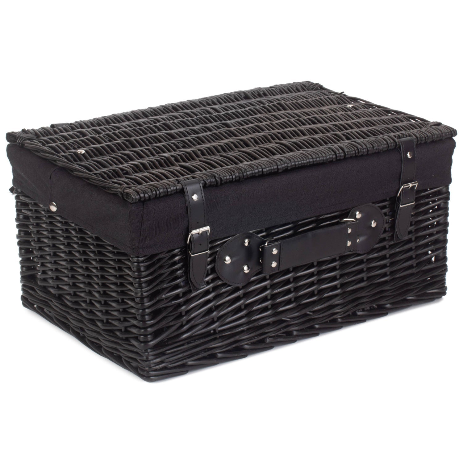 20 Inch Black Willow Hamper with Black Lining - REGN