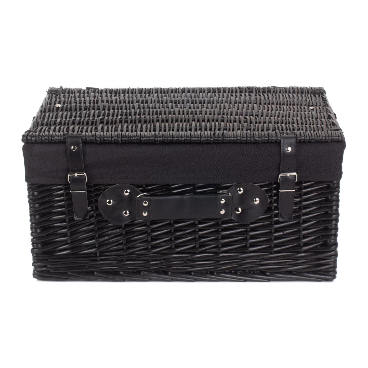 20 Inch Black Willow Hamper with Black Lining - REGN