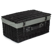 20 Inch Black Willow Hamper with Grey Sage Lining - REGN