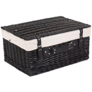 20 Inch Black Willow Hamper with White Lining - REGN