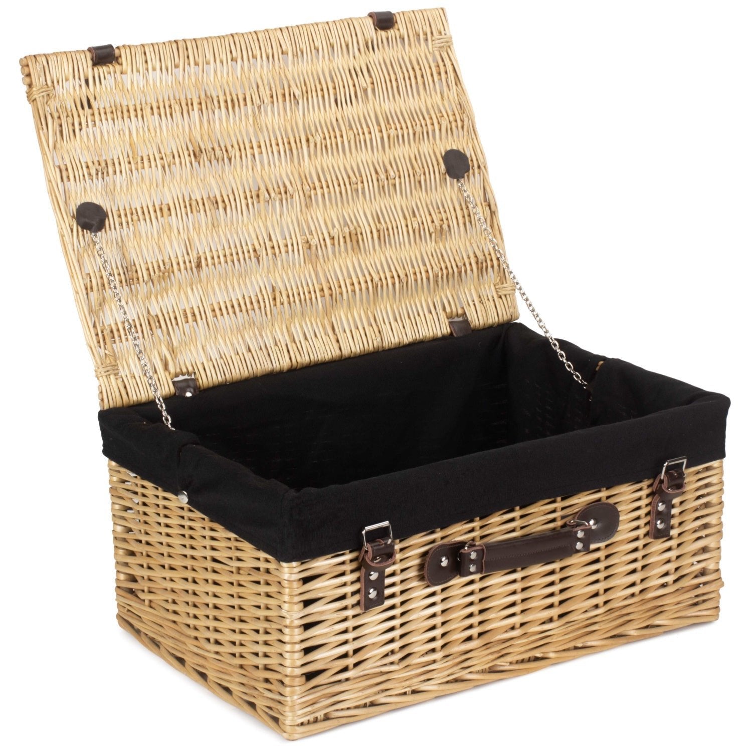 20 Inch Buff Willow Hamper Trunk with Black Lining - REGN