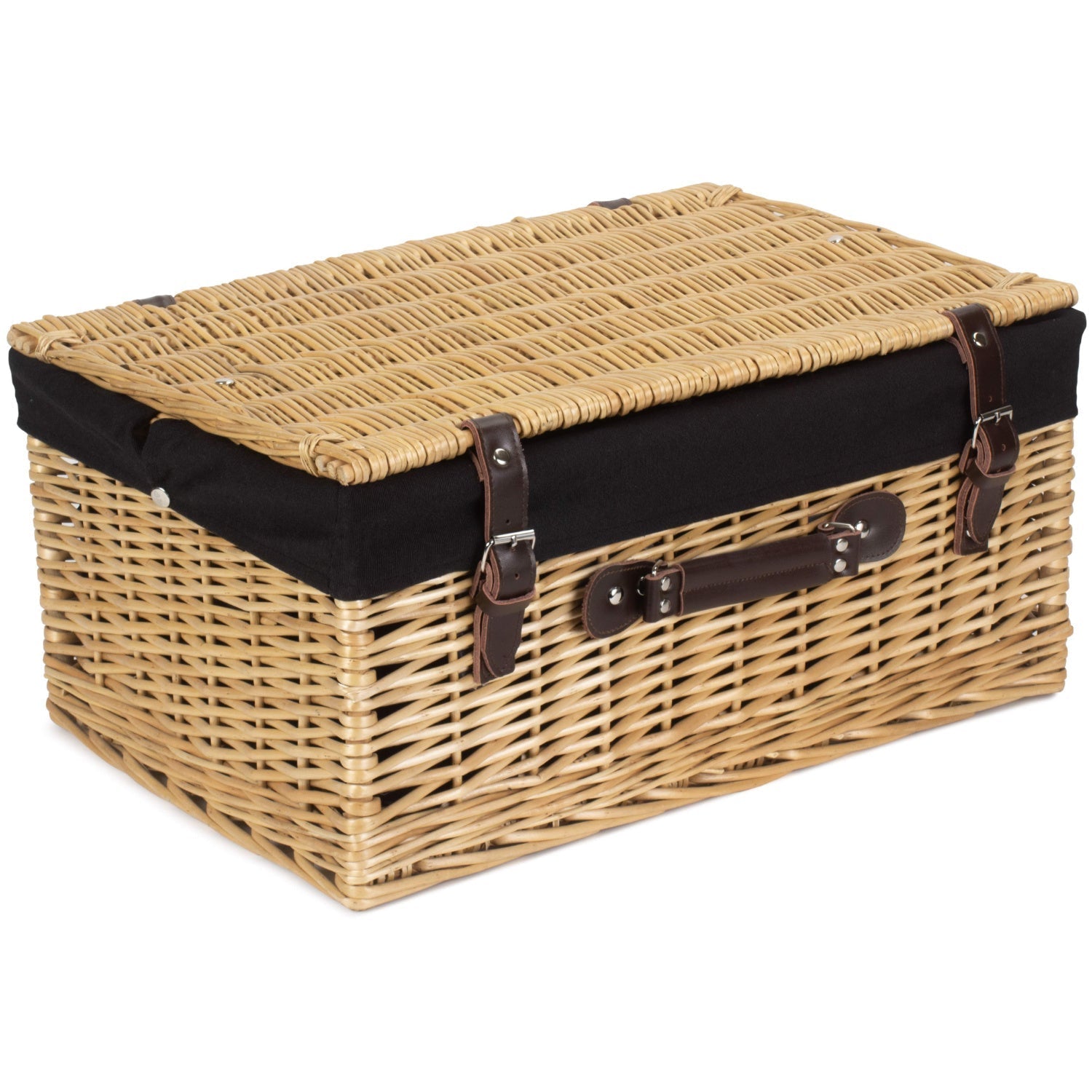 20 Inch Buff Willow Hamper Trunk with Black Lining - REGN