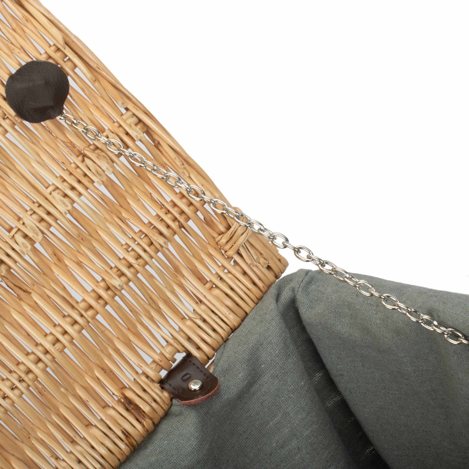 20 Inch Buff Willow Hamper Trunk with Grey Sage Lining - REGN