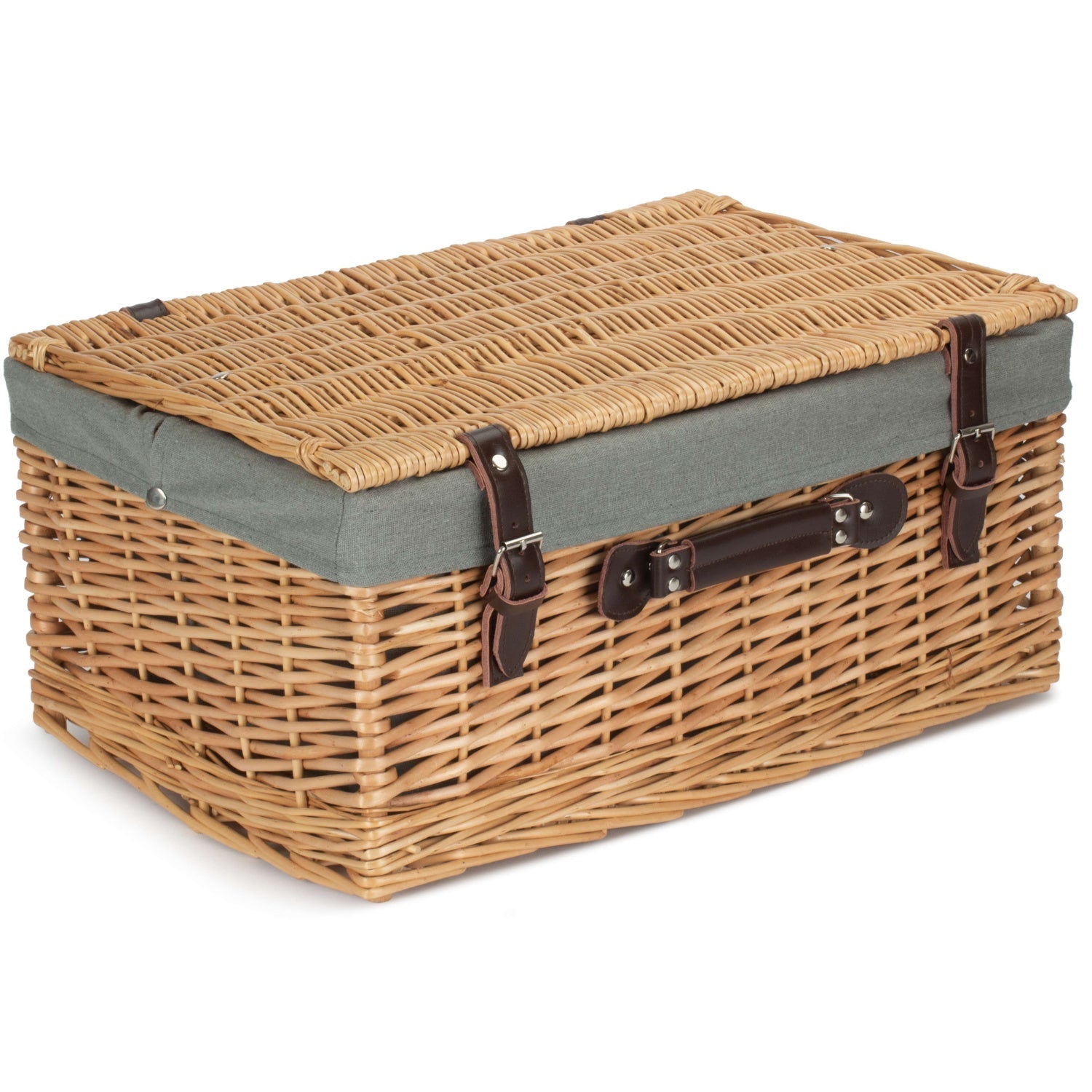 20 Inch Buff Willow Hamper Trunk with Grey Sage Lining - REGN