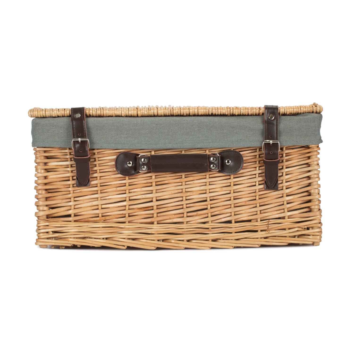 20 Inch Buff Willow Hamper Trunk with Grey Sage Lining - REGN