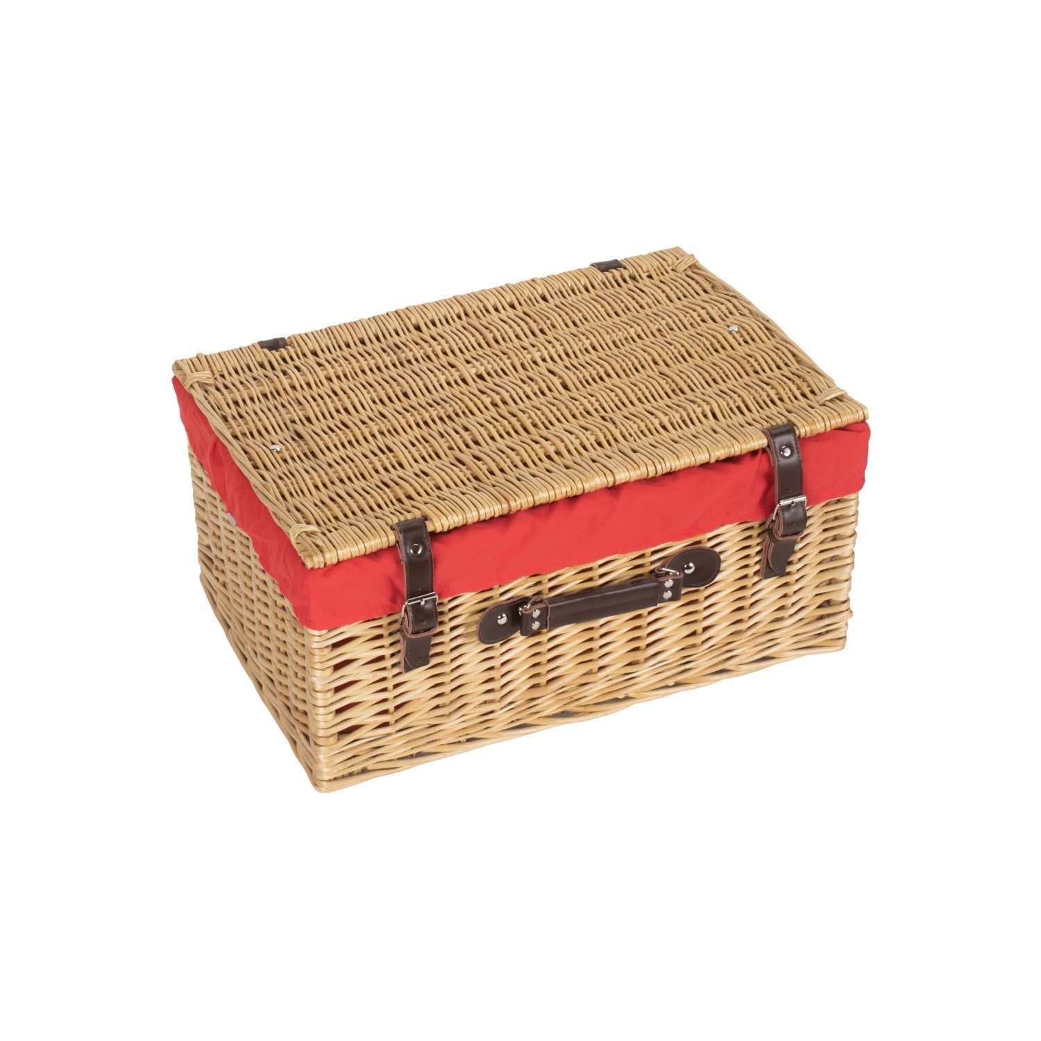 20 Inch Buff Willow Hamper Trunk with Red Lining - REGN