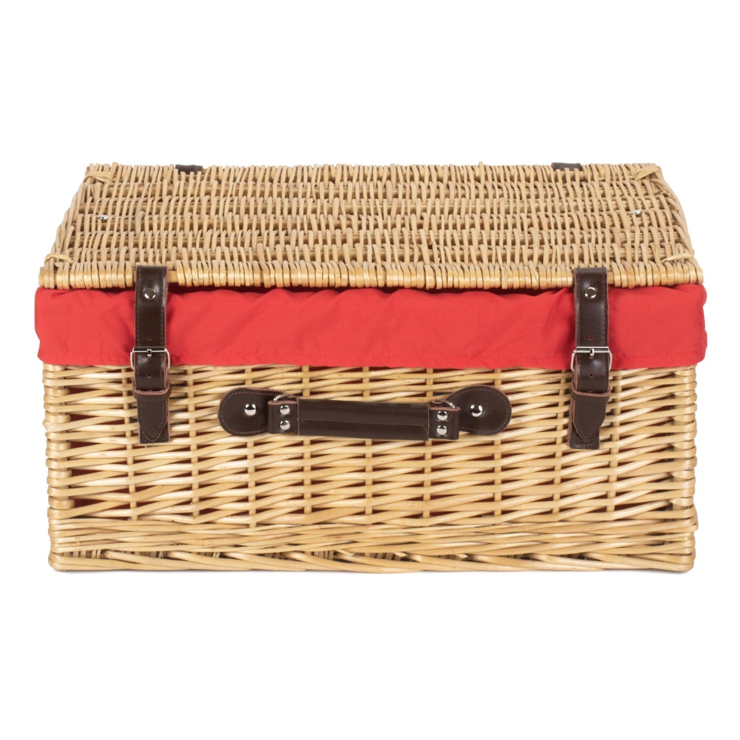20 Inch Buff Willow Hamper Trunk with Red Lining - REGN