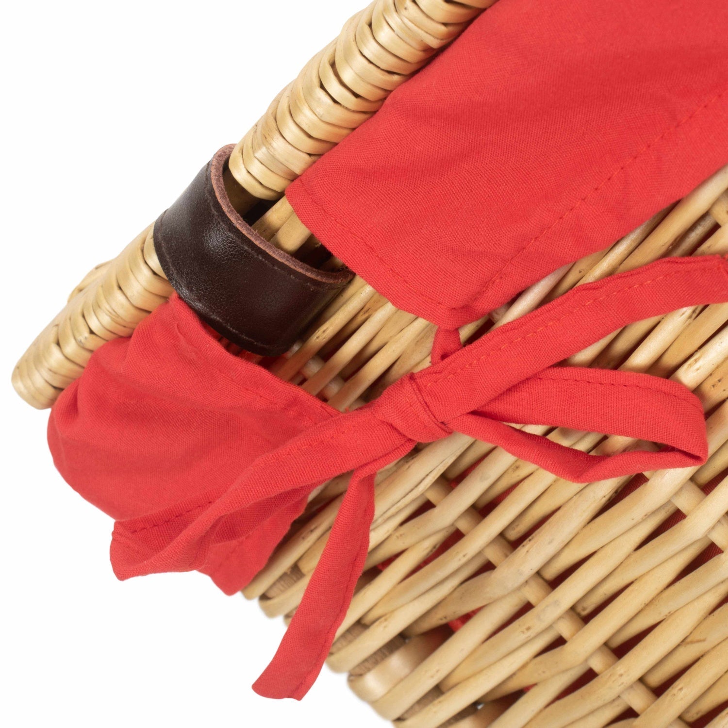 20 Inch Buff Willow Hamper Trunk with Red Lining - REGN