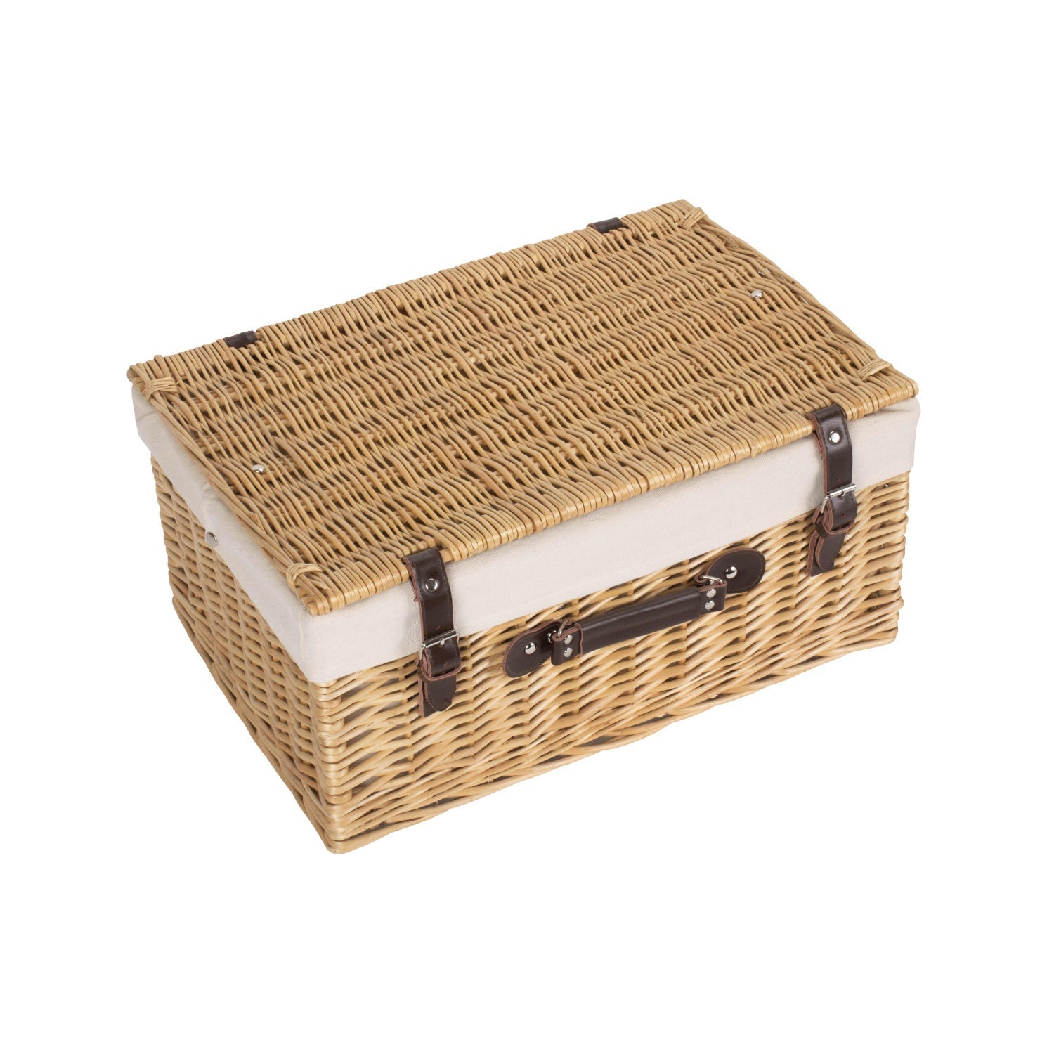 20 Inch Buff Willow Hamper Trunk with White Lining - REGN