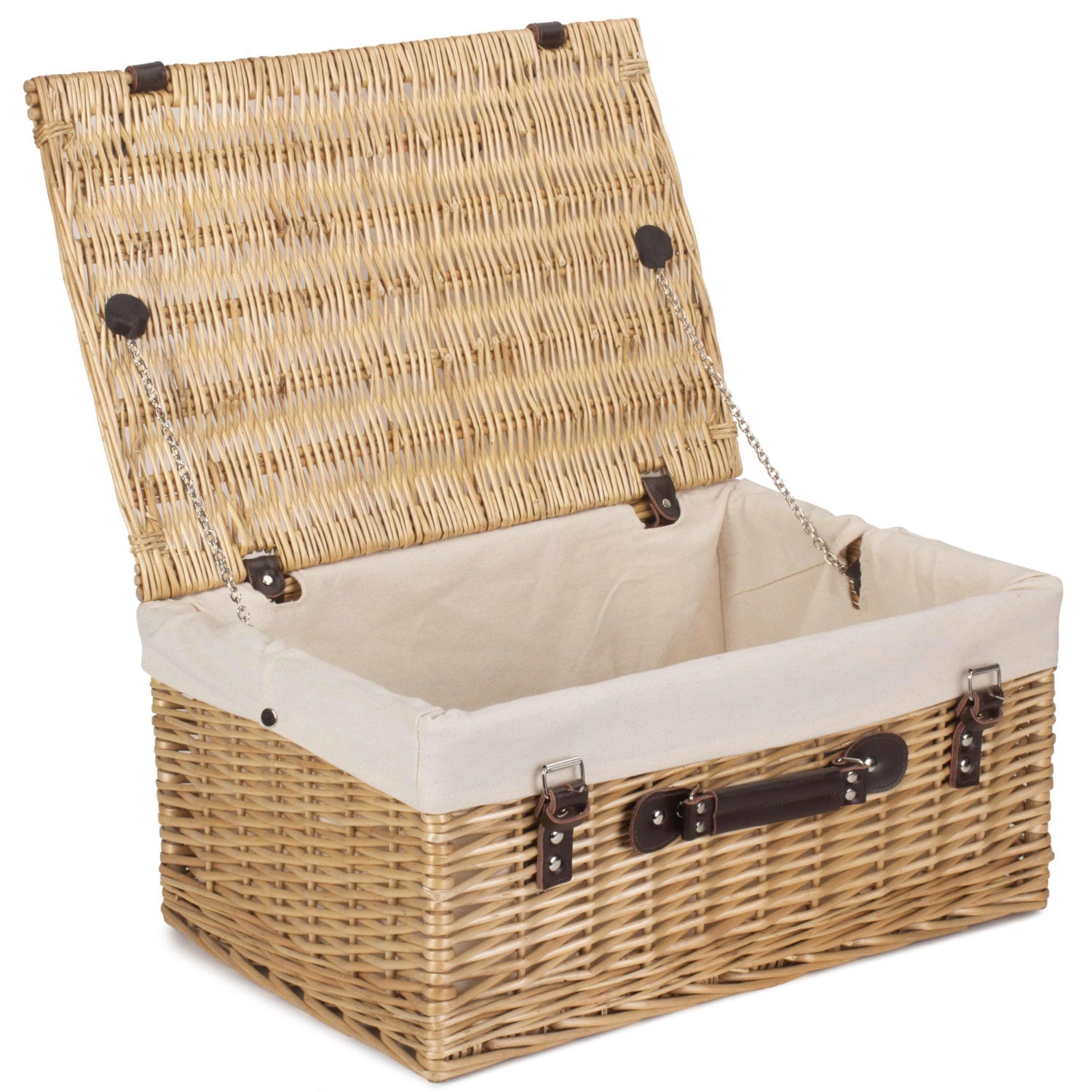 20 Inch Buff Willow Hamper Trunk with White Lining - REGN
