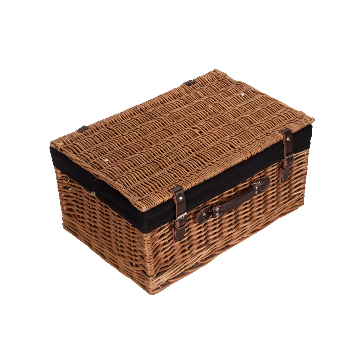 20 Inch Double Steamed WIllow Hamper Trunk with Black Lining - REGN