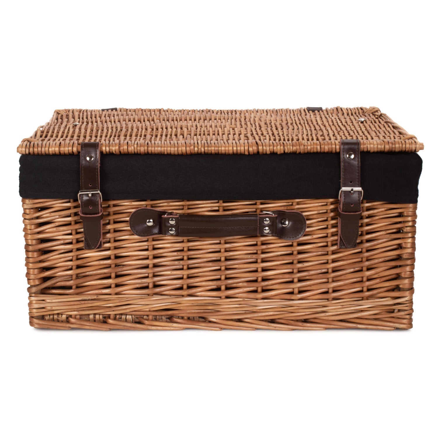 20 Inch Double Steamed WIllow Hamper Trunk with Black Lining - REGN