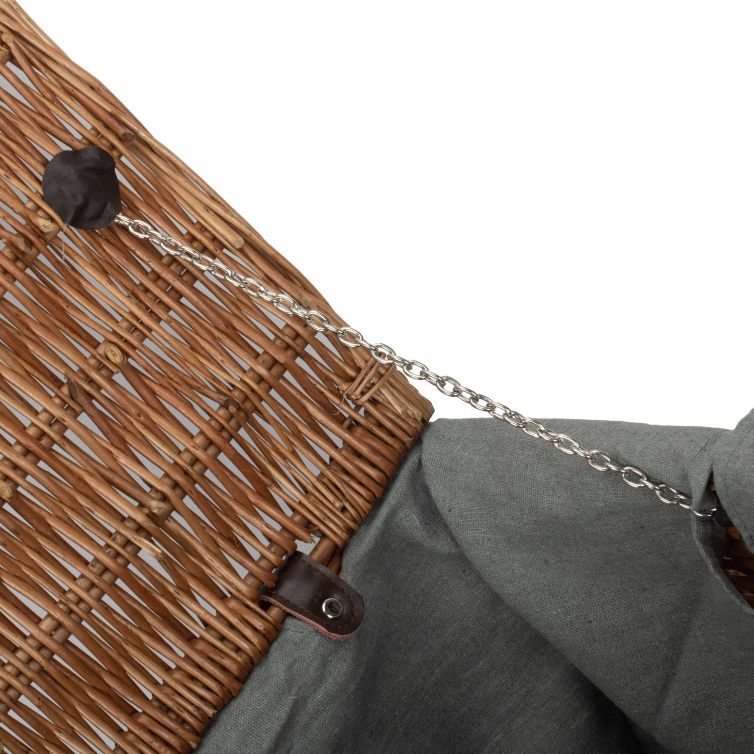 20 Inch Double Steamed Willow Hamper Trunk with Grey Sage Lining - REGN