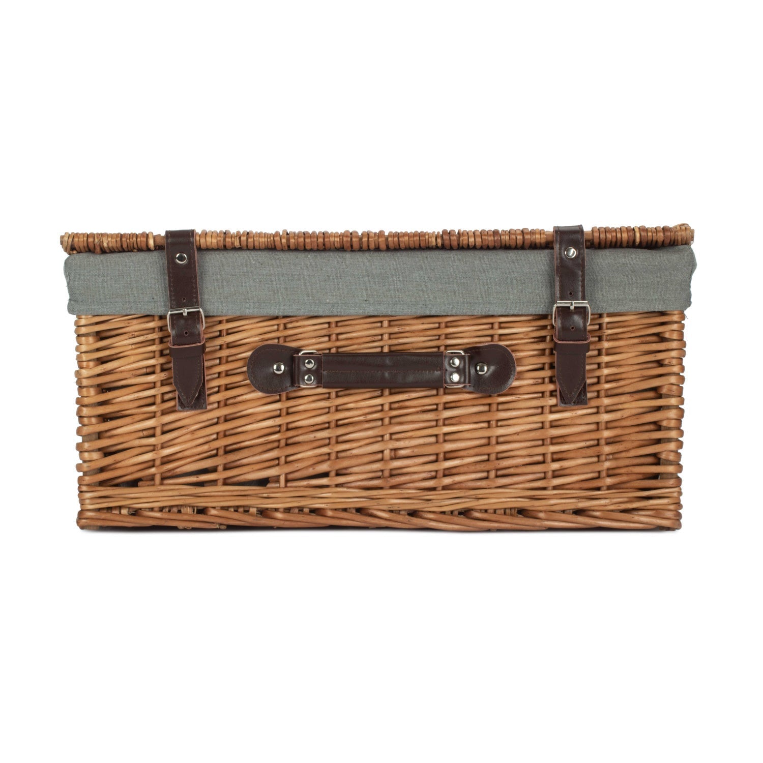 20 Inch Double Steamed Willow Hamper Trunk with Grey Sage Lining - REGN