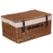 20 Inch Double Steamed Willow Hamper Trunk with White Lining - REGN