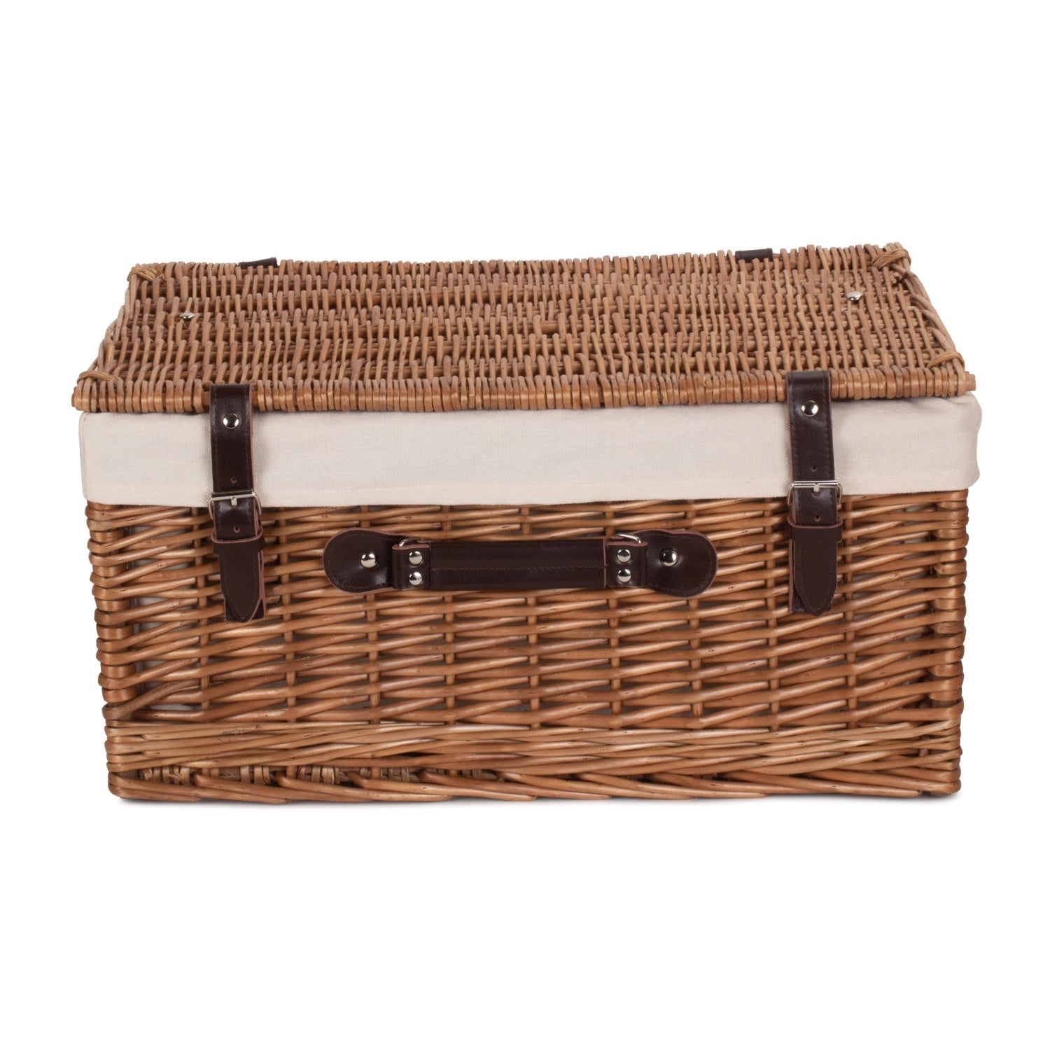 20 Inch Double Steamed Willow Hamper Trunk with White Lining - REGN