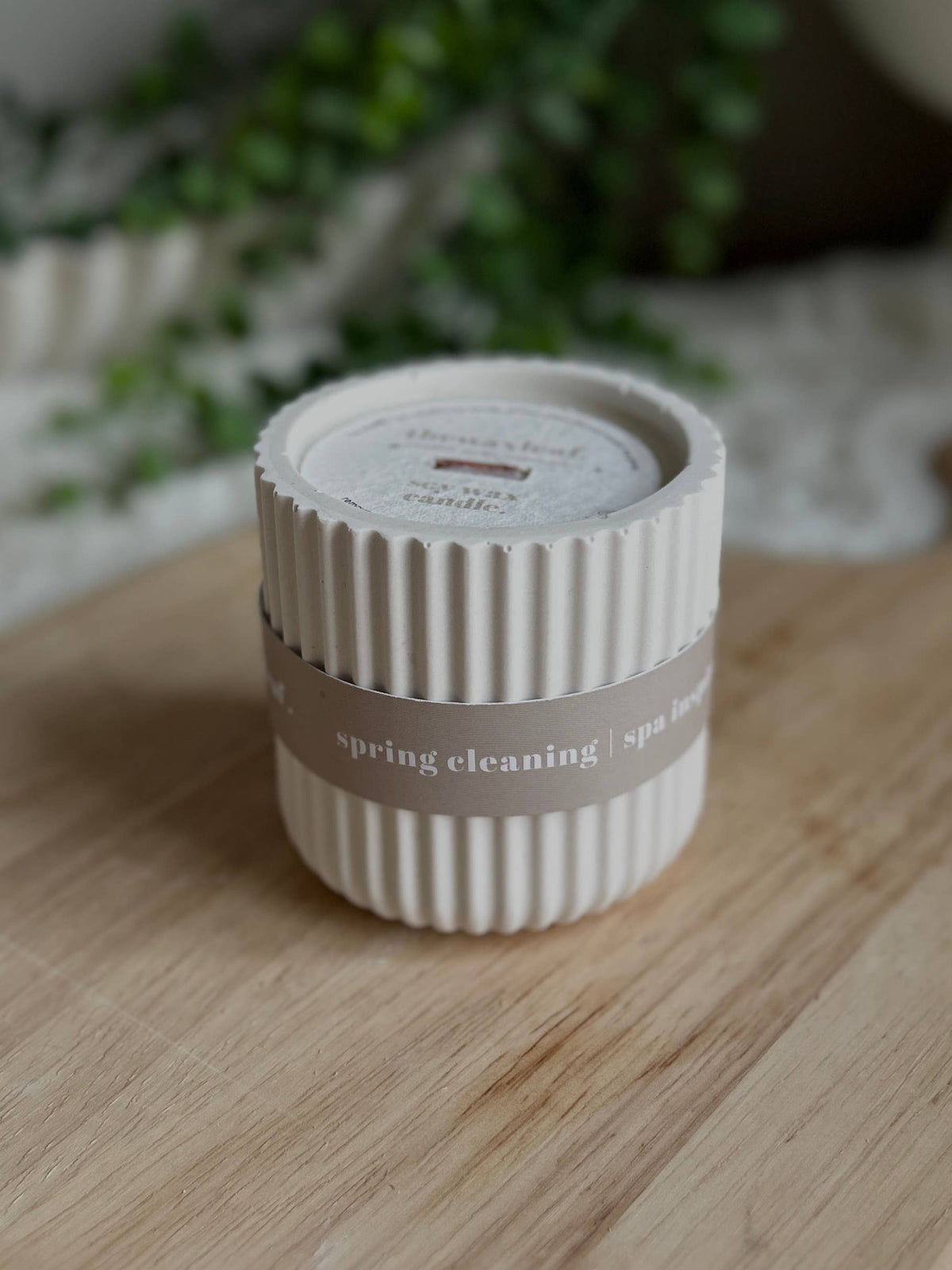 Clean Spa Scented Soy Wax Refillable Eco Candle – Stone | Up to 32 Hours