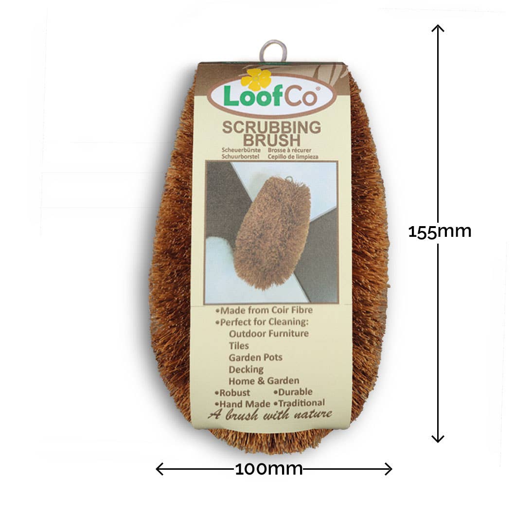 LoofCo Coconut Coir Scrubbing Brush – Eco-Friendly Household & Garden Cleaner