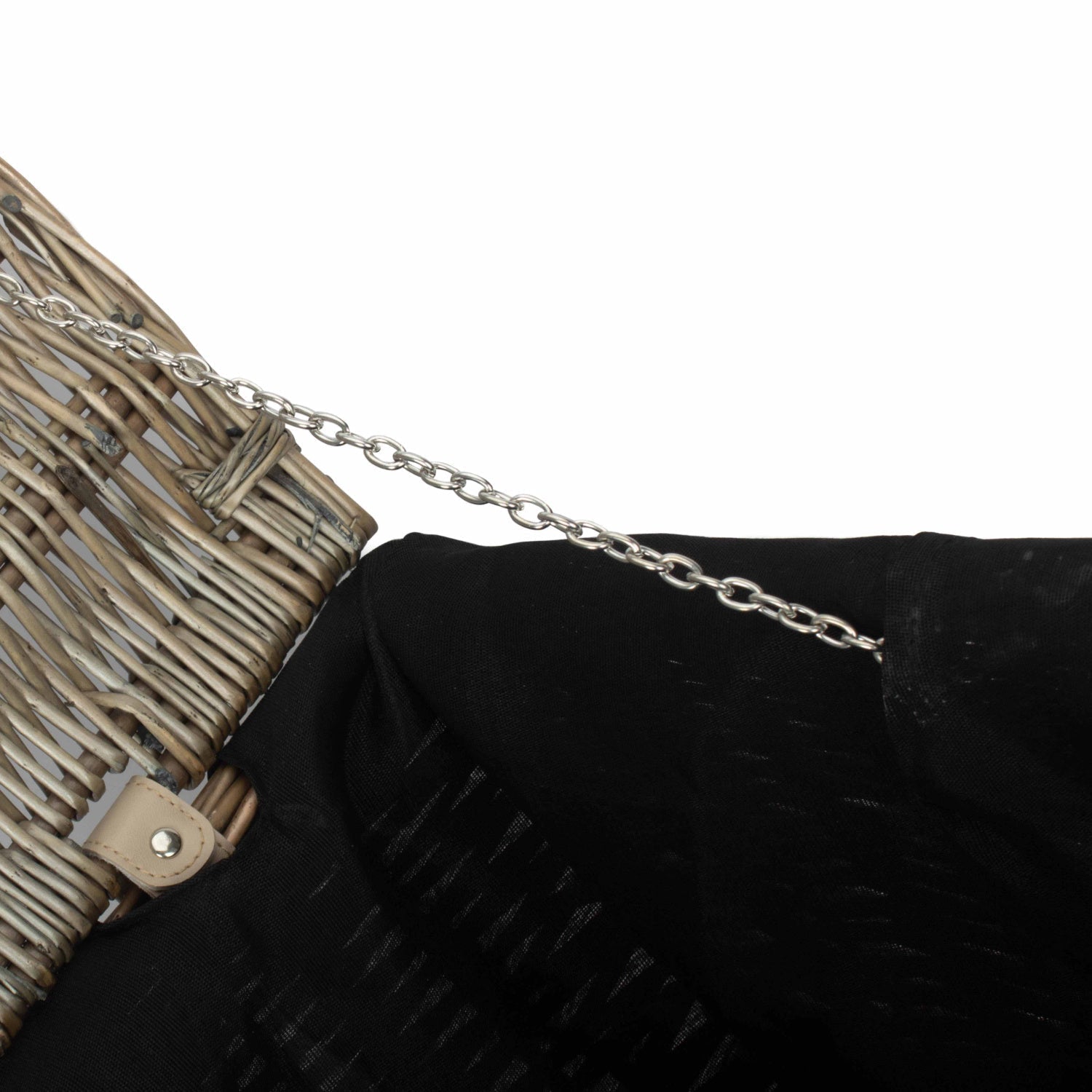 22 Inch Antique Wash Willow Hamper with Black Lining - REGN