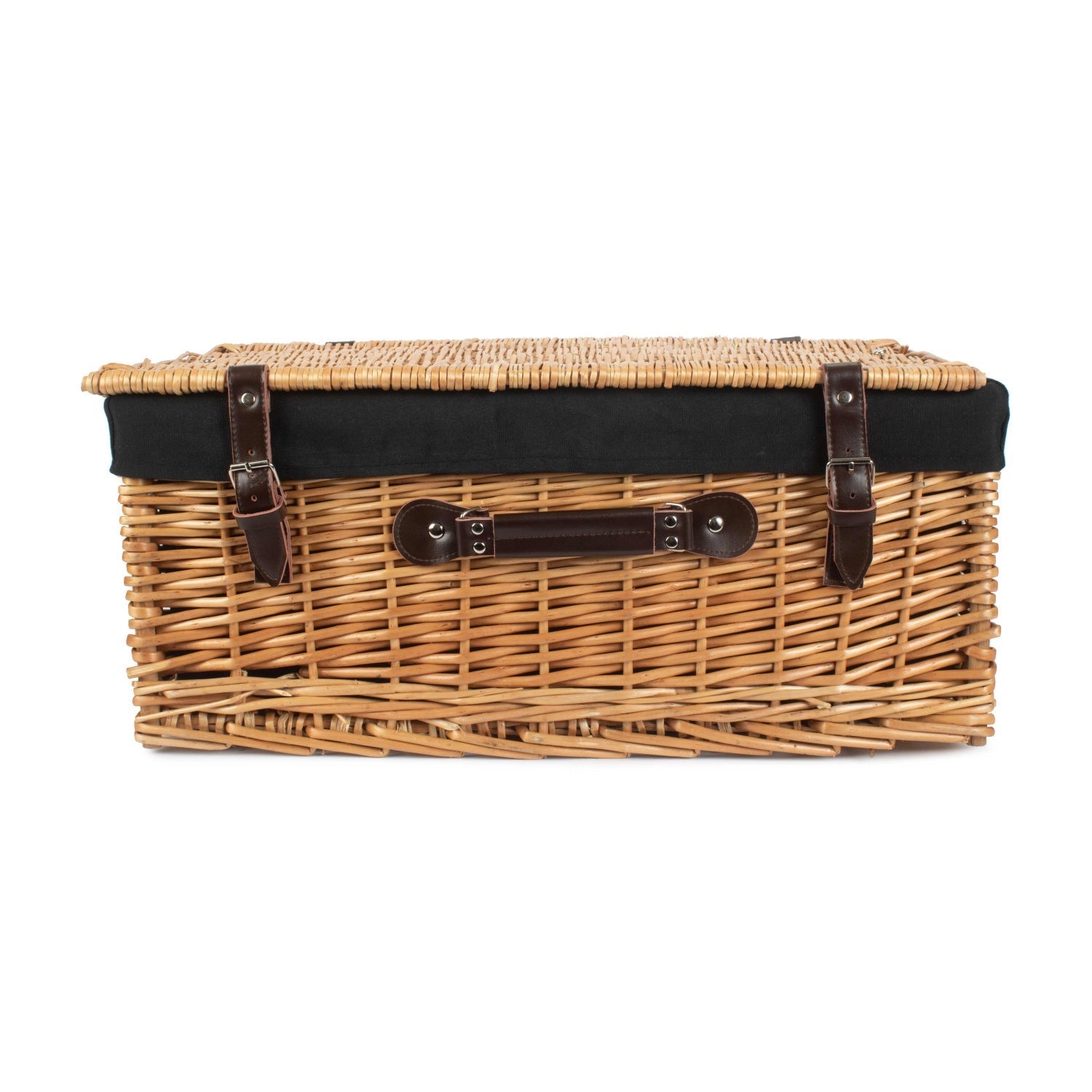 22 Inch Buff Willow Hamper with Black Lining - REGN