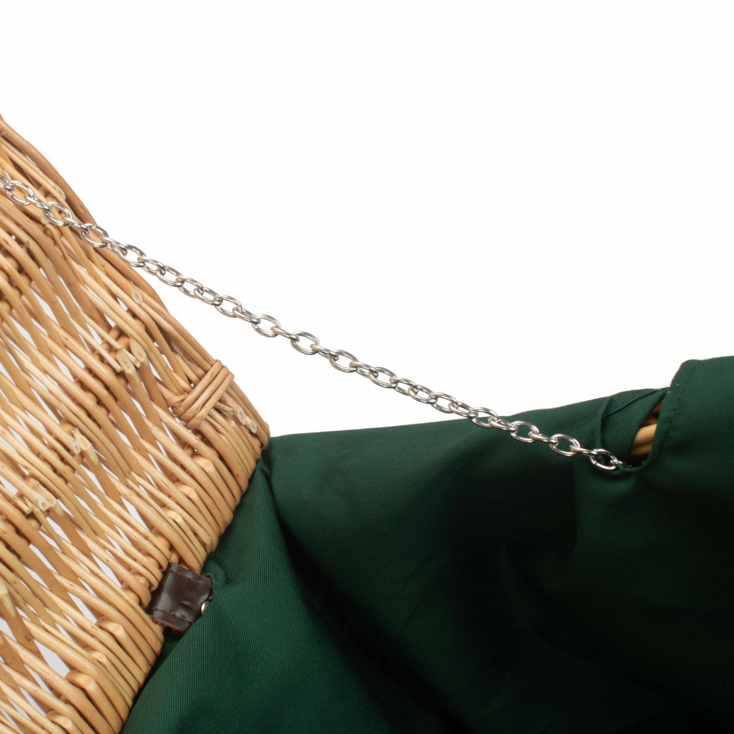 22 Inch Buff Willow Hamper with Green Lining - REGN