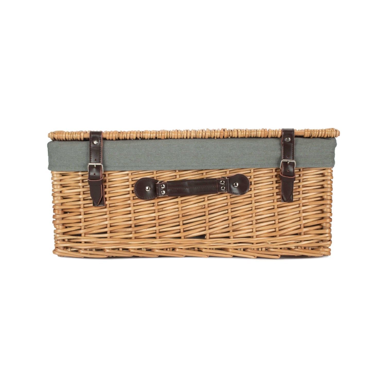 22 Inch Buff Willow Hamper with Grey Sage Lining - REGN