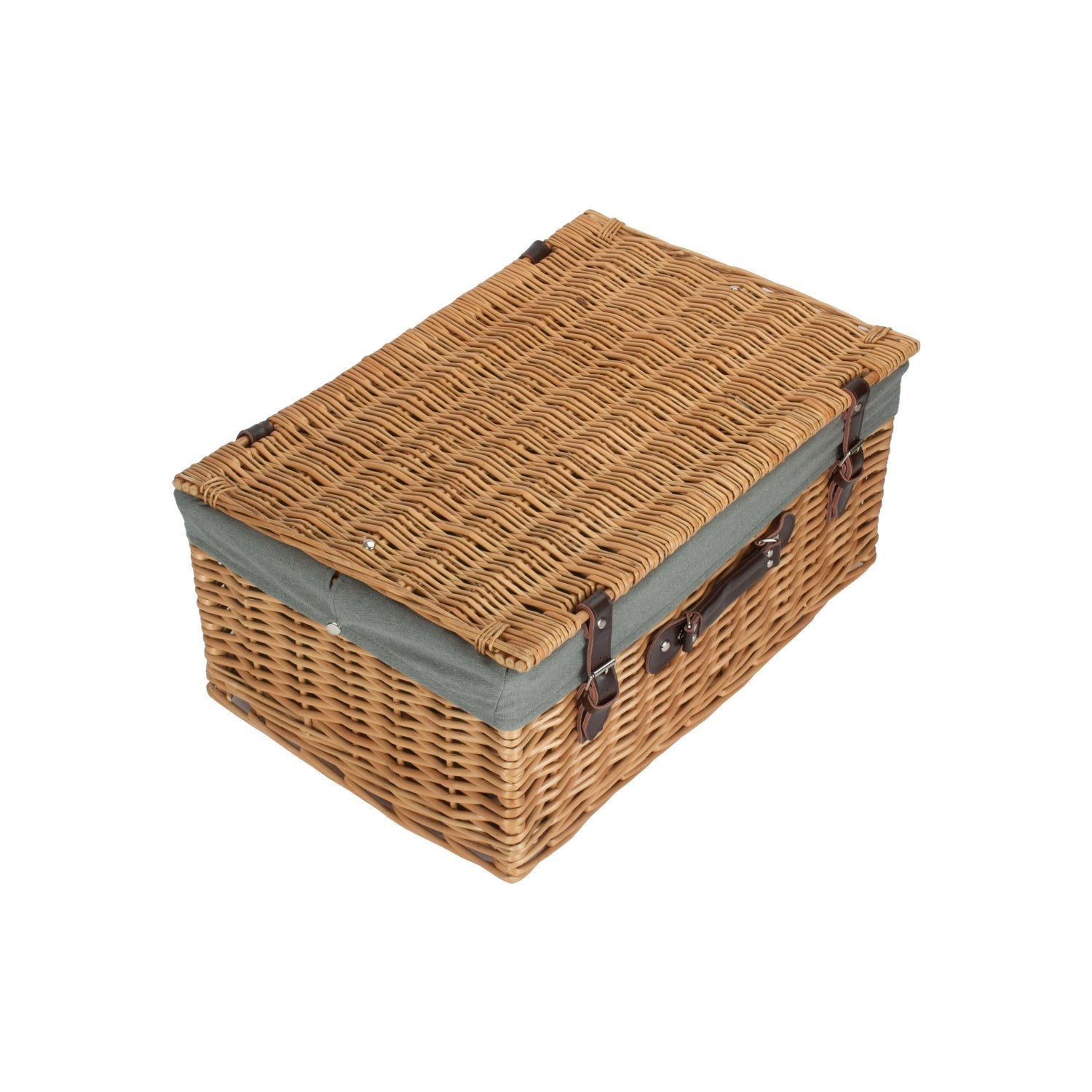 22 Inch Buff Willow Hamper with Grey Sage Lining - REGN
