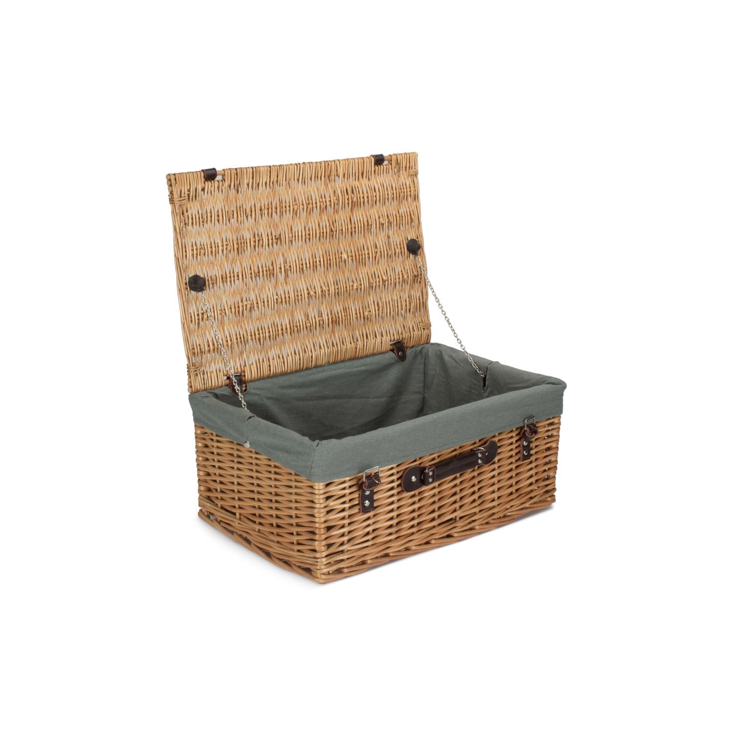 22 Inch Buff Willow Hamper with Grey Sage Lining - REGN