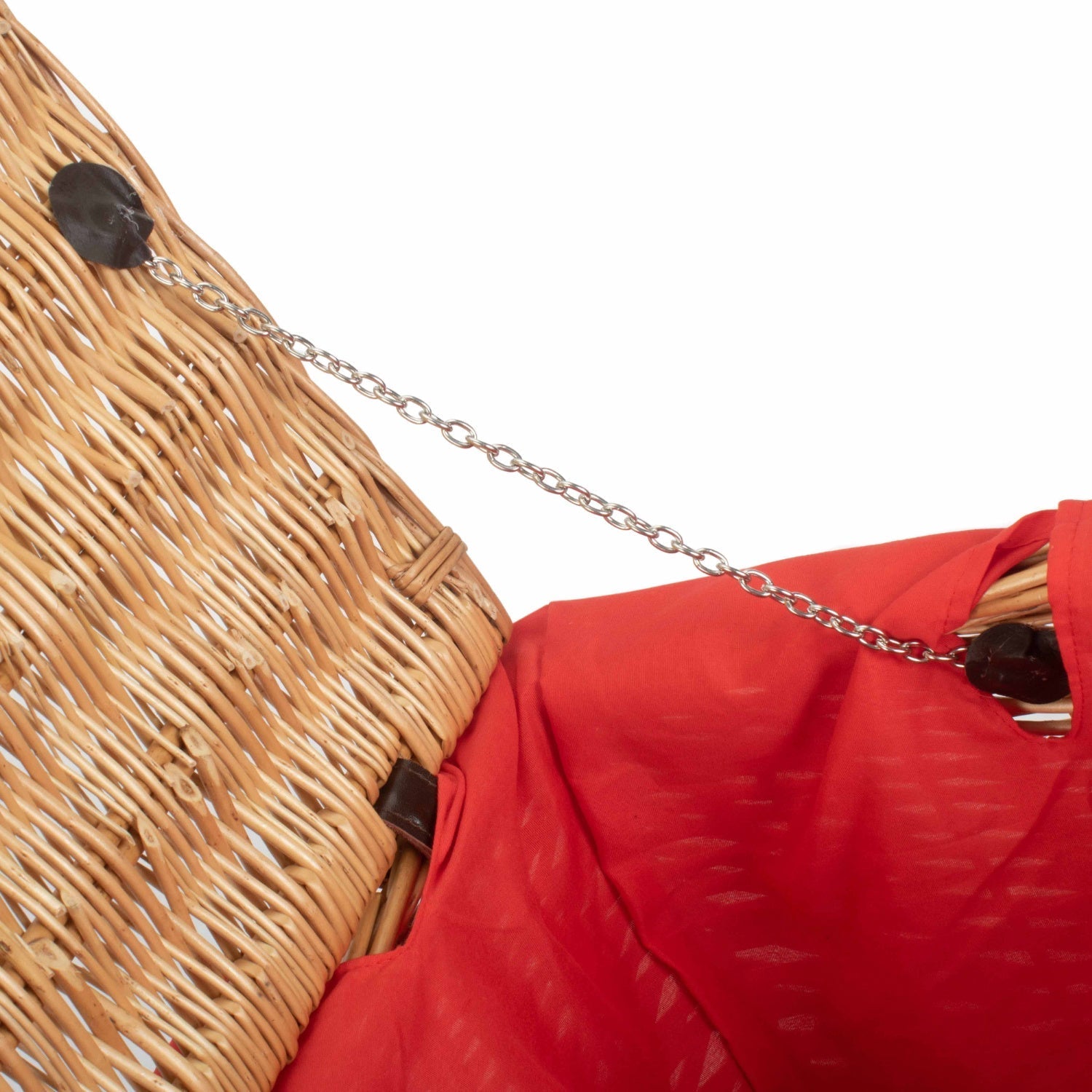 22 Inch Buff Willow Hamper with Red Lining - REGN