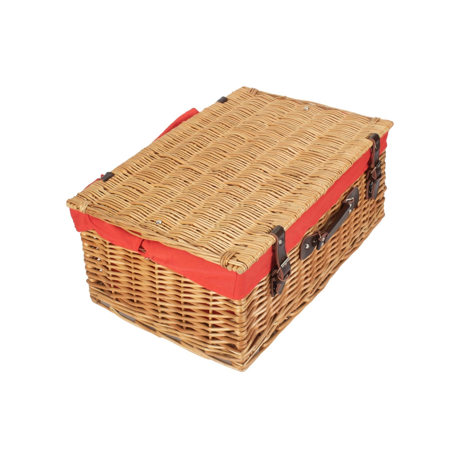 22 Inch Buff Willow Hamper with Red Lining - REGN