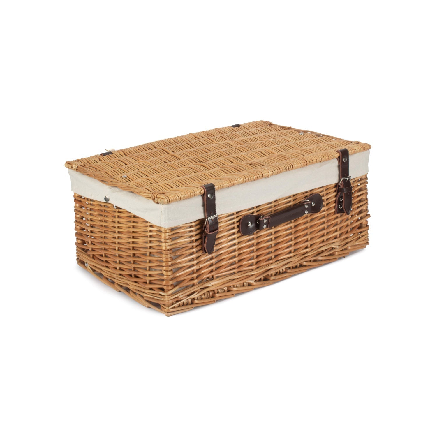 22 Inch Buff Willow Hamper with White Lining - REGN