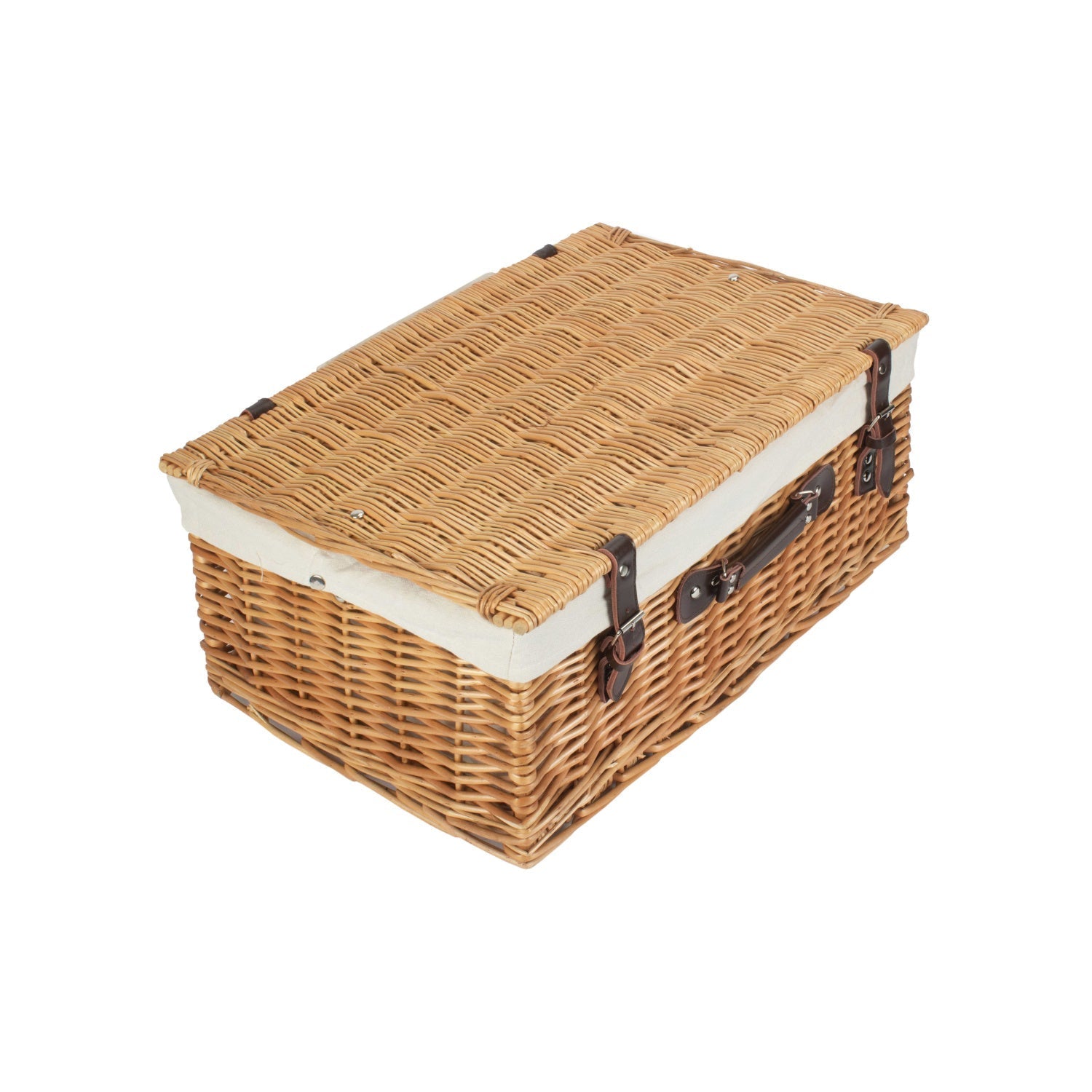 22 Inch Buff Willow Hamper with White Lining - REGN