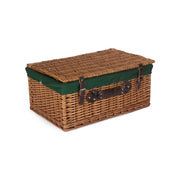 22 Inch Double Steamed Willow Hamper with Green Lining - REGN