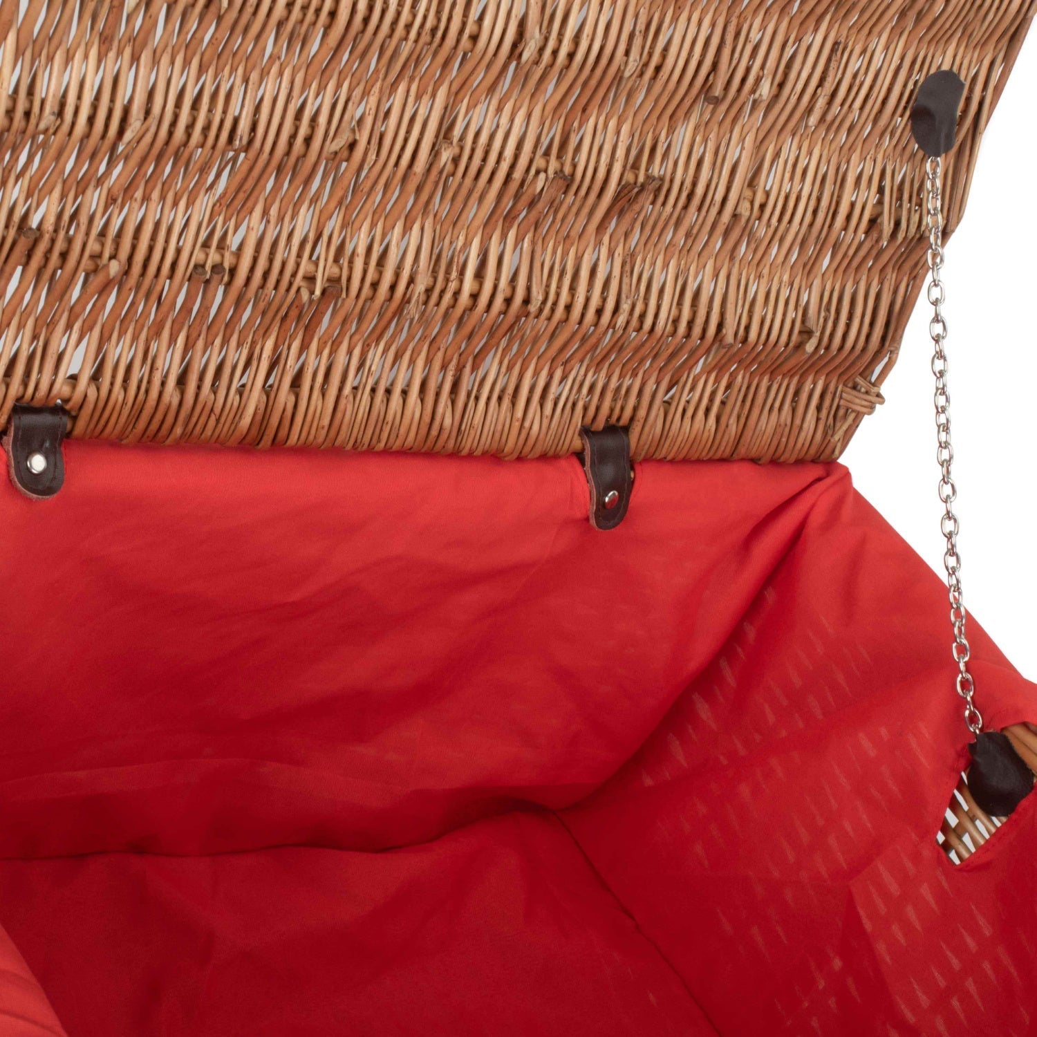 22 Inch Double Steamed Willow Hamper with Red Lining - REGN