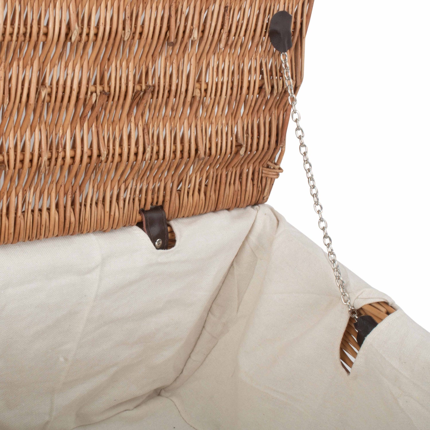 22 Inch Double Steamed Willow Hamper with White Lining - REGN