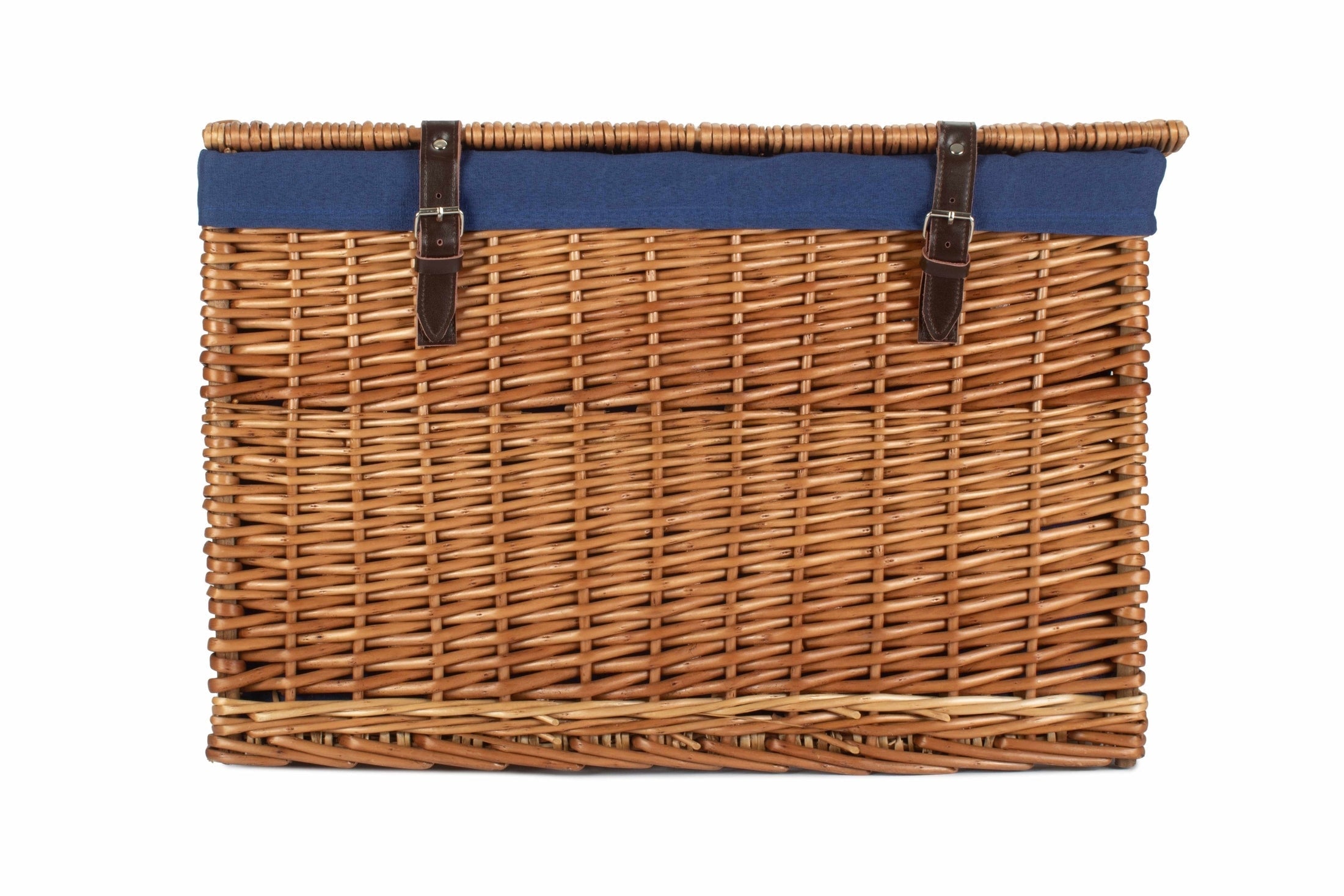 24" Double Steamed Willow Chest Hamper Trunk with Navy Blue Lining - REGN