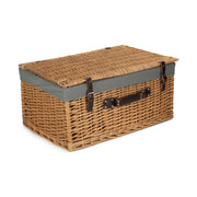 24 Inch Buff Willow Hamper with Grey Sage Lining - REGN