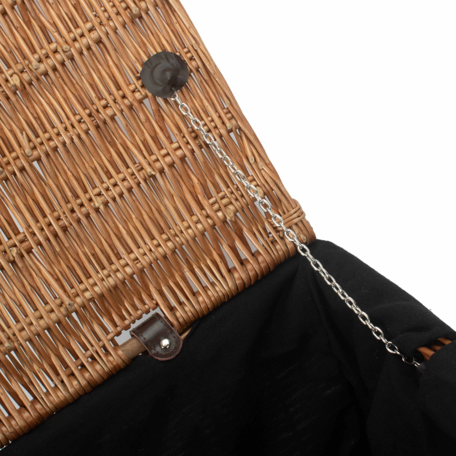 24 Inch Double Steamed Willow Rope Handled Trunk with Black Lining - REGN