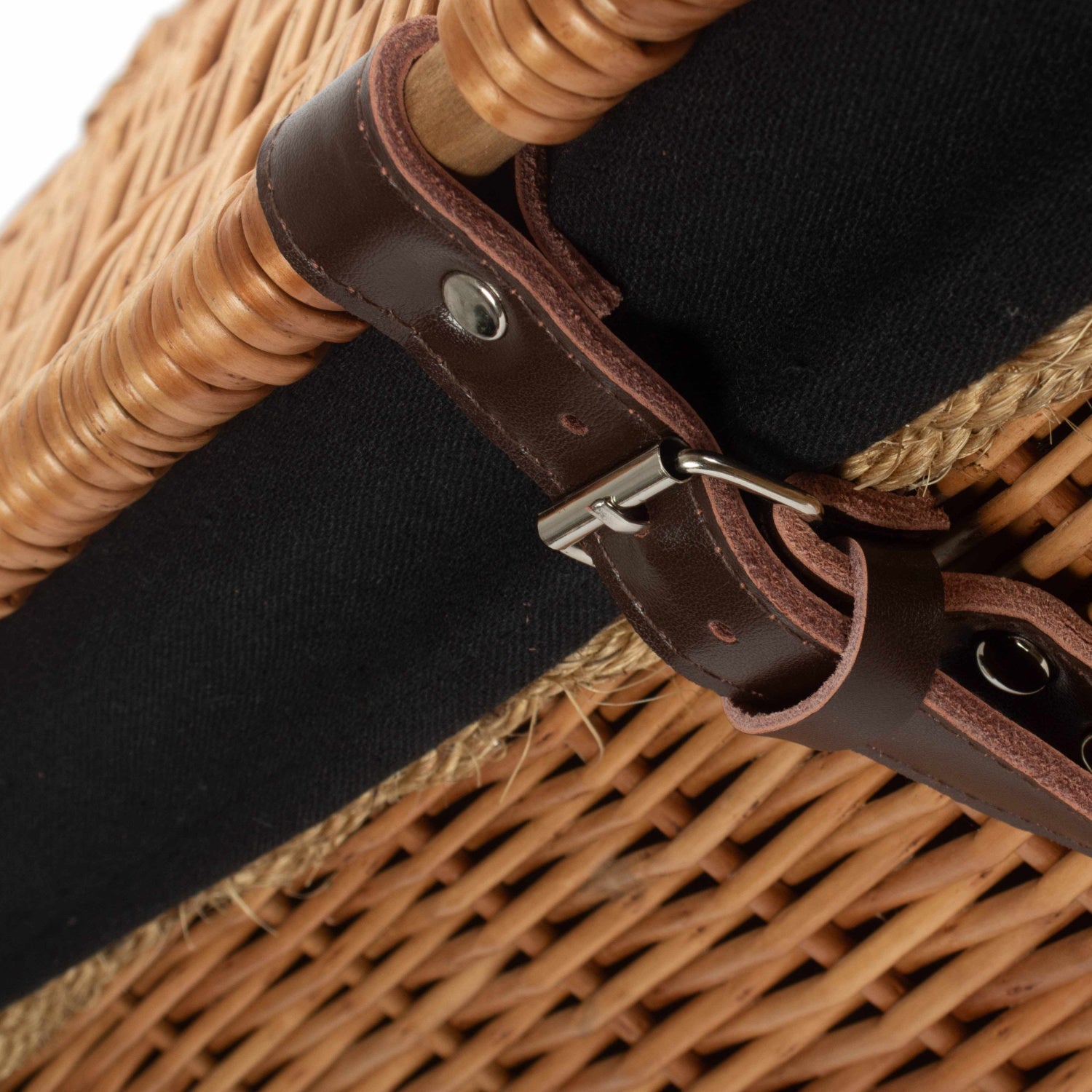 24 Inch Double Steamed Willow Rope Handled Trunk with Black Lining - REGN