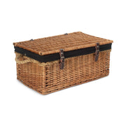 24 Inch Double Steamed Willow Rope Handled Trunk with Black Lining - REGN